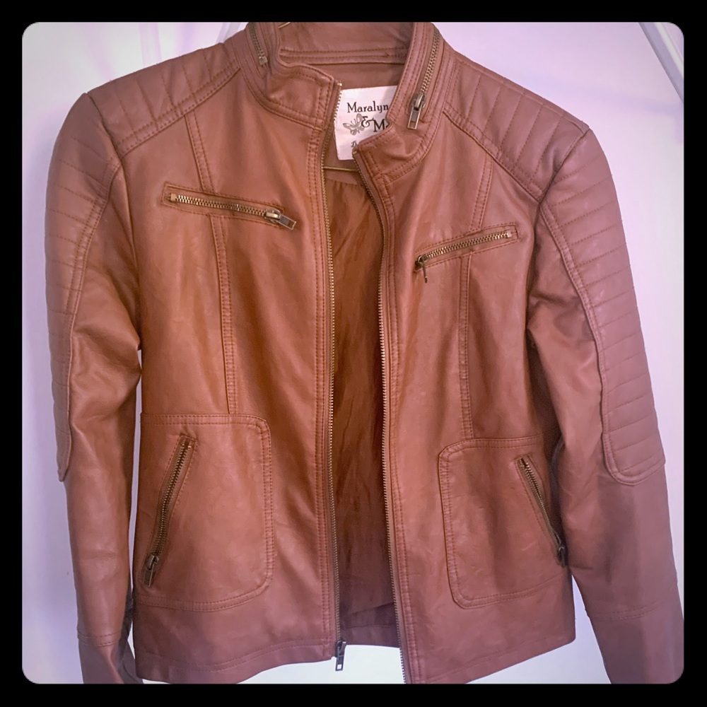 Maralyn and Me faux leather jacket.